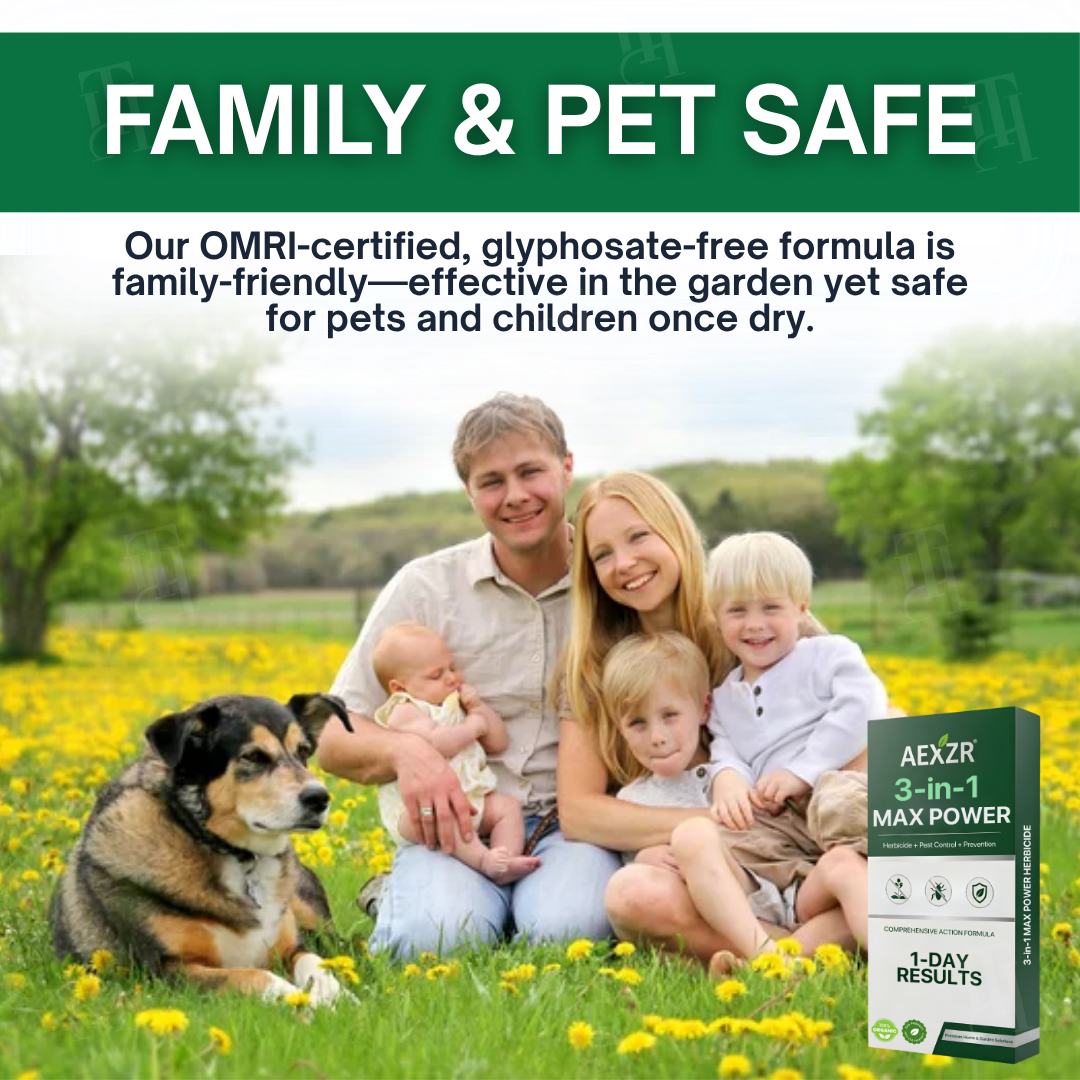 ⚡ Résultats visibles en 24h | 🐾 100% sûr pour enfants et animaux | Herbicide AEXZR® 3-en-1 Max Power