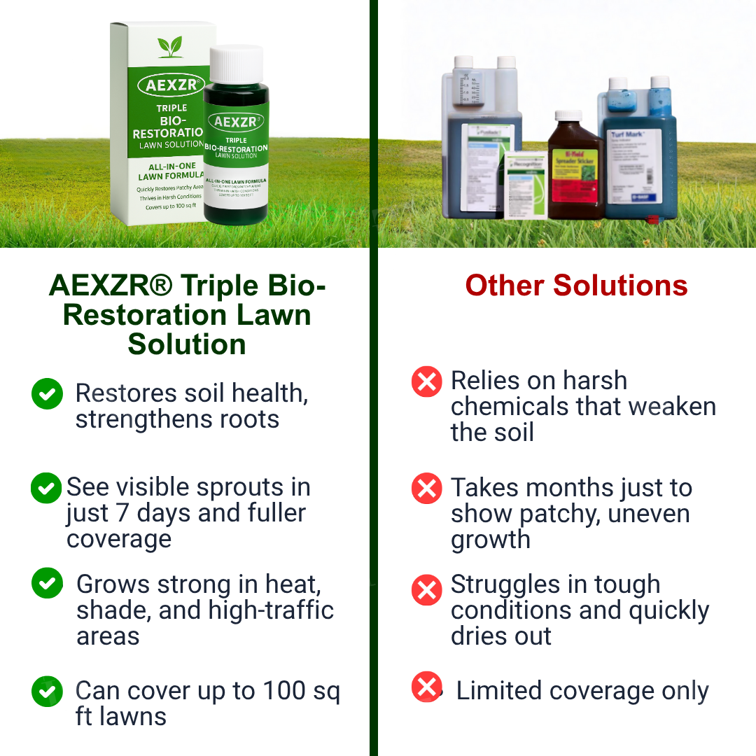 ⚡AEXZR® Solution de Bio-Restauration Triple pour Pelouse