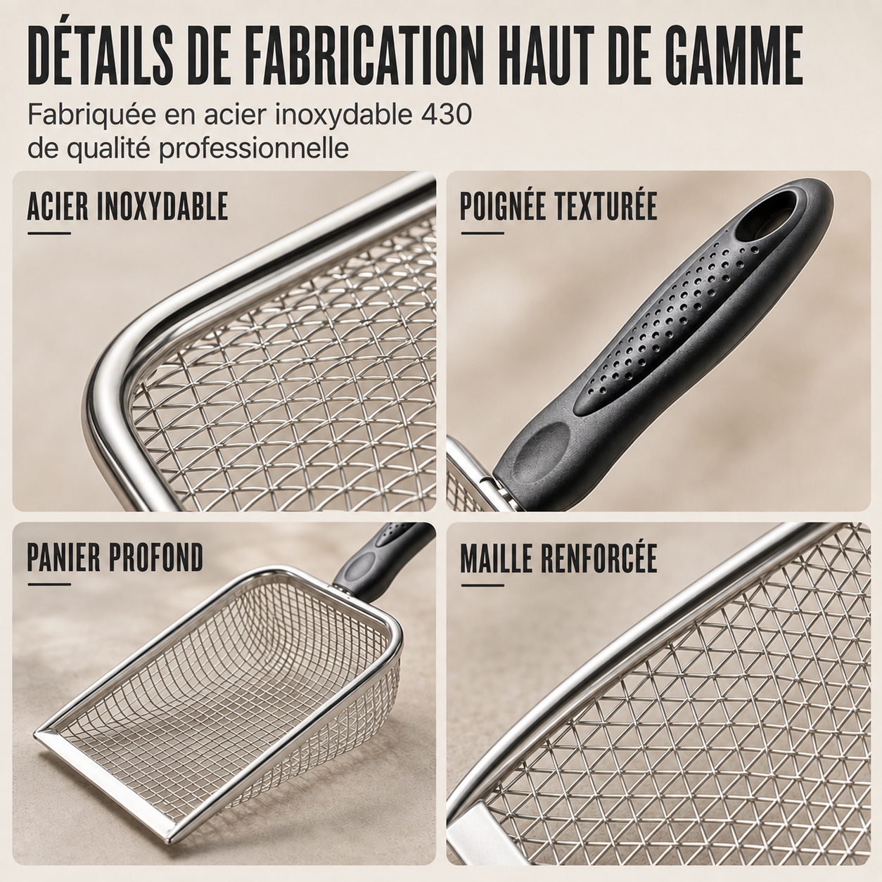 🔥🎁Nouveau 50% OFF🔥Pelle à Litière pour Chat en Métal à Mailles Fines