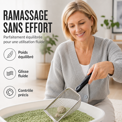 🔥🎁Nouveau 50% OFF🔥Pelle à Litière pour Chat en Métal à Mailles Fines