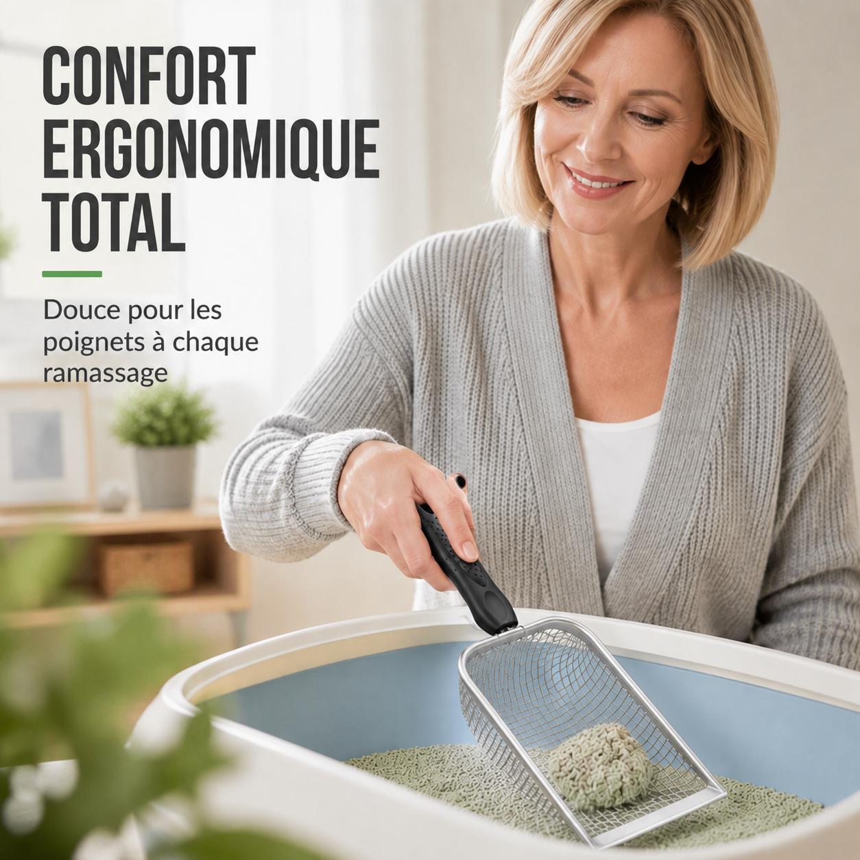 🔥🎁Nouveau 50% OFF🔥Pelle à Litière pour Chat en Métal à Mailles Fines