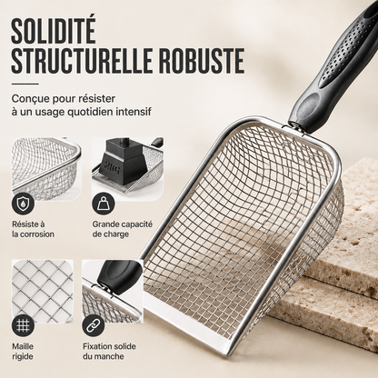 🔥🎁Nouveau 50% OFF🔥Pelle à Litière pour Chat en Métal à Mailles Fines