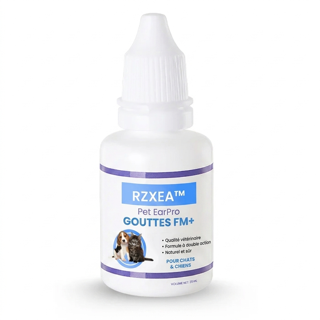 ✨ Des Oreilles Douloureuses au Confort Total ! | ⏱️ Soulagement en 3 Jours, Guéri en 7 ! | RZXEA™ Pet EarPro Gouttes FM+