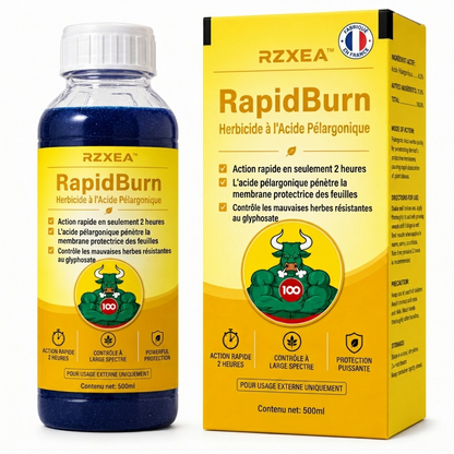 ✨ Des mauvaises herbes tenaces à un jardin impeccable ! | ⏱️ Observez un flétrissement visible en seulement 4 heures ! | Herbicide de contact RZXEA™ RapidBurn