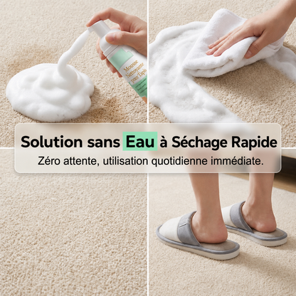 🔥 Mousse détachante sans eau pour tapis avec chiffon
