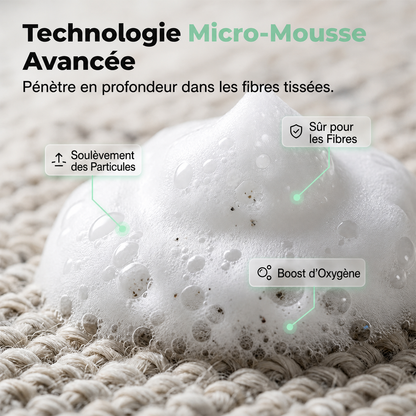 🔥 Mousse détachante sans eau pour tapis avec chiffon