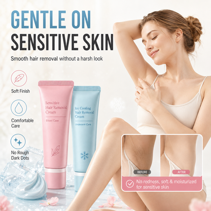⚡⚡⚡LAST 44 PCS LEFT!!! 🥳COUP DE CŒUR 2026🥳 Crème dépilatoire – Enrichie en huiles de rose et de lavande, niacinamide éclaircissante – Inhibe la repousse, pour une peau douce et lisse plus longtemps ! 💖💨