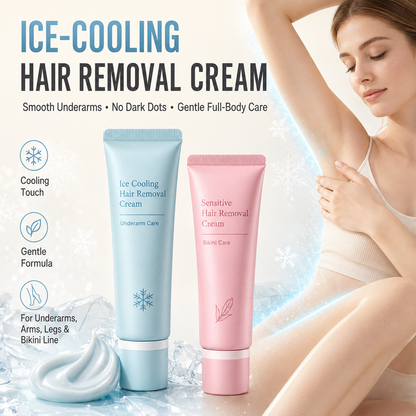 ⚡⚡⚡LAST 44 PCS LEFT!!! 🥳COUP DE CŒUR 2026🥳 Crème dépilatoire – Enrichie en huiles de rose et de lavande, niacinamide éclaircissante – Inhibe la repousse, pour une peau douce et lisse plus longtemps ! 💖💨
