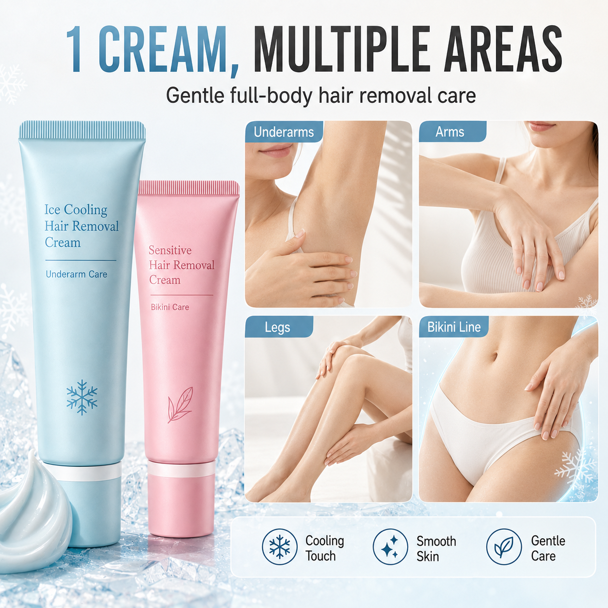 ⚡⚡⚡LAST 44 PCS LEFT!!! 🥳COUP DE CŒUR 2026🥳 Crème dépilatoire – Enrichie en huiles de rose et de lavande, niacinamide éclaircissante – Inhibe la repousse, pour une peau douce et lisse plus longtemps ! 💖💨